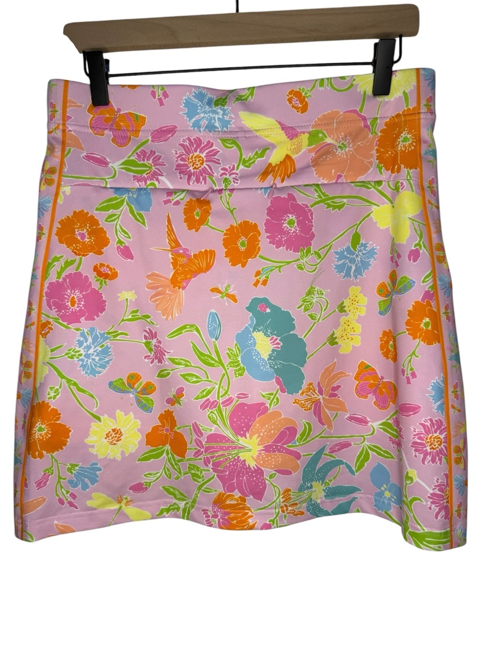 Gretchen Scott Designs Pale Pink Jersey Skippy Skort size Medium in Birds & Bees - Picture 2 of 5